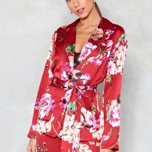 Nasty Gal Floral Pant Set